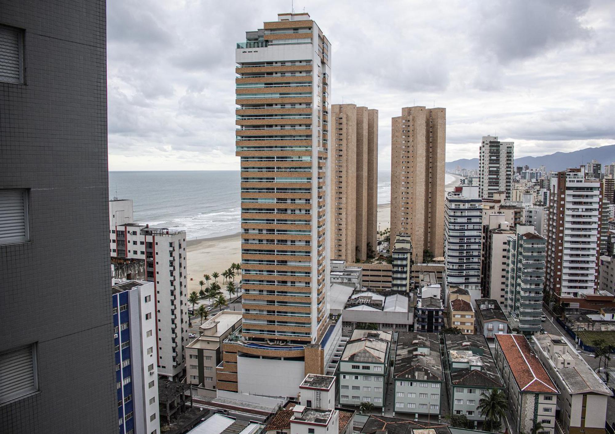 Maravilhosa Vista Lägenhet Praia Grande  Exteriör bild